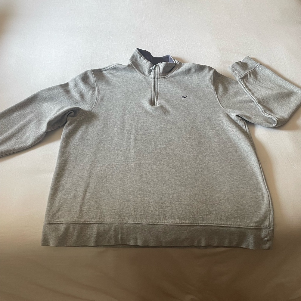 Vineyard Vines Men's Light Gray Half-Zip Pullover